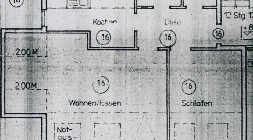 Grundrissskizze WE16