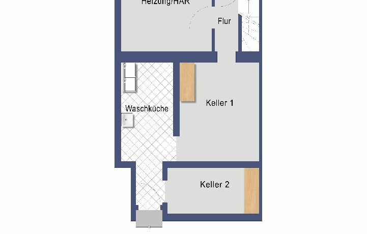 Schematischer Grundriss Keller