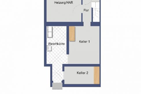 Schematischer Grundriss Keller