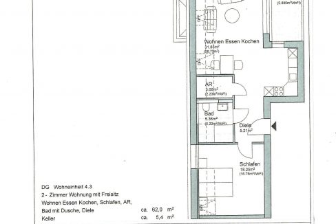 Dachgeschoss 62 m²