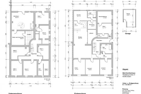 Grundriss Unter- und Erdgeschoss