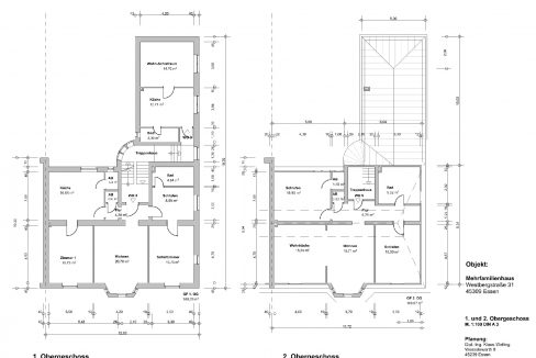 Grundriss 1. und 2.Obergeschoss