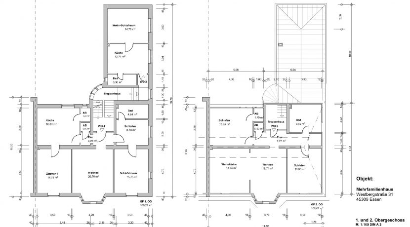 Grundriss 1. und 2.Obergeschoss