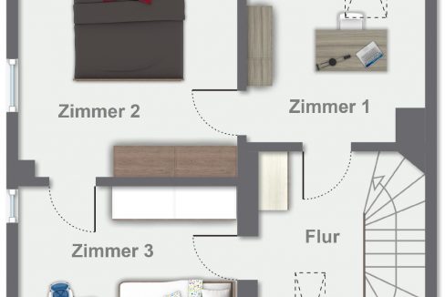 Grundriss Whg. Nr. 1 FWH 1.OG